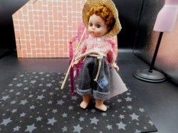 8" Huckleberry Finn #490 Madame Alexander Original Doll, Box, Booklet Tag, Fishing Pole, Fish 